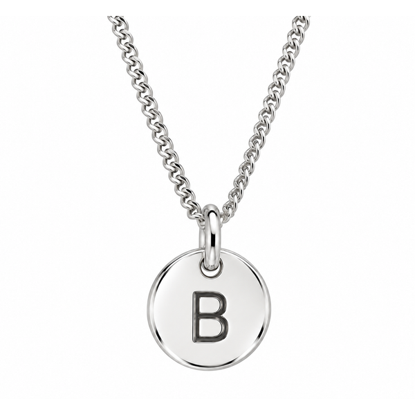Sterling Silver Letter B Disc Barthau Jewellers Stouffville, ON