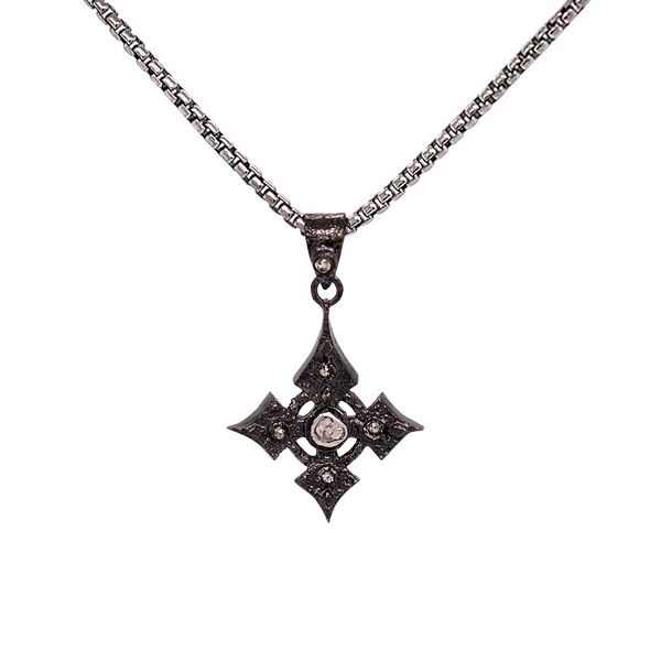 Sterling Silver/Black Rhodium KEITH JACK Cross Necklace Barthau Jewellers Stouffville, ON