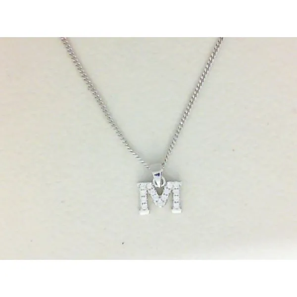 Sterling Silver Cubic Zirconia Initial Necklace Barthau Jewellers Stouffville, ON