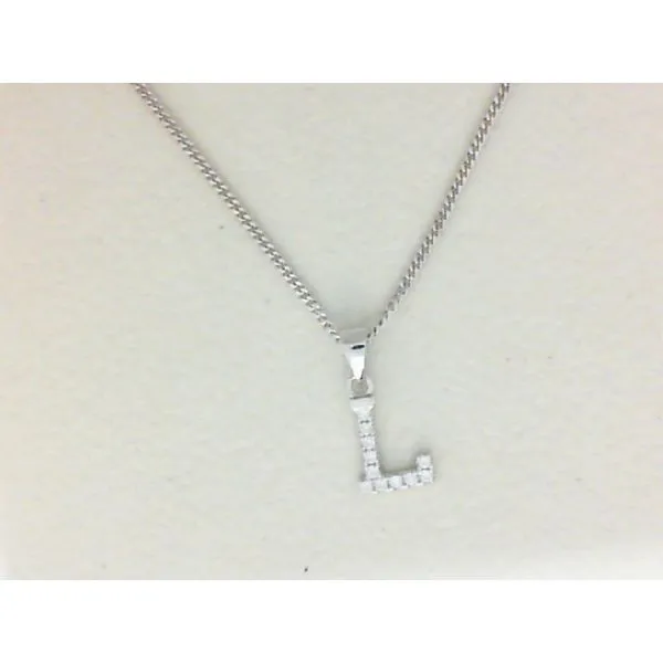 Sterling Silver Cubic Zirconia Initial Necklace Barthau Jewellers Stouffville, ON