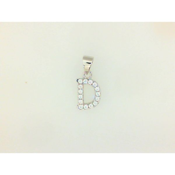 Sterling Silver Cubic Zirconia Initial Necklace Barthau Jewellers Stouffville, ON