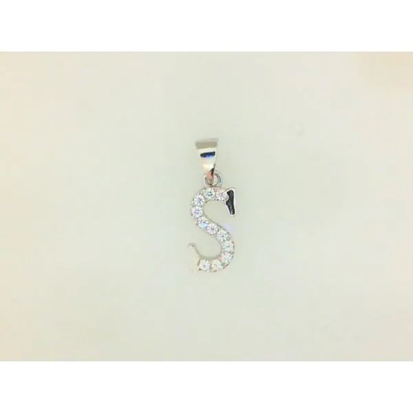 Sterling Silver Cubic Zirconia Letter S Barthau Jewellers Stouffville, ON