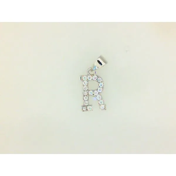 Sterling Silver Cubic Zirconia Letter R Barthau Jewellers Stouffville, ON