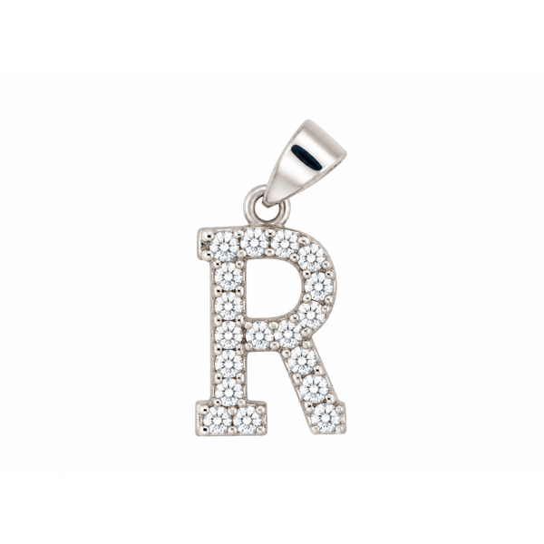 Sterling Silver Cubic Zirconia Letter R Barthau Jewellers Stouffville, ON