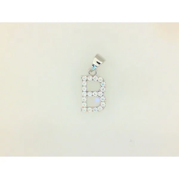 Sterling Silver Cubic Zirconia Letter B Barthau Jewellers Stouffville, ON