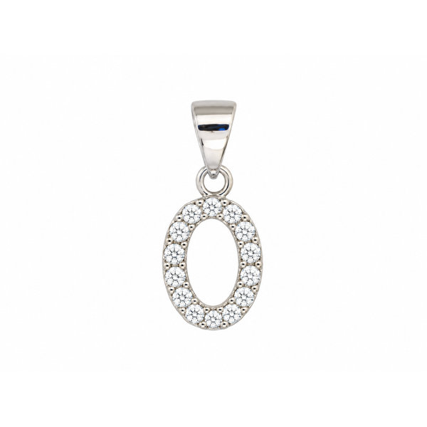 Sterling Silver Cubic Zirconia Letter O Barthau Jewellers Stouffville, ON