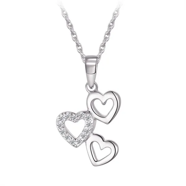 Sterling Silver Heart Trio Necklace Barthau Jewellers Stouffville, ON