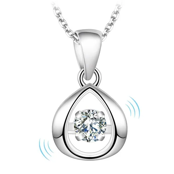 Sterling Silver Cubic Zirconia Tear Drop Necklace Barthau Jewellers Stouffville, ON