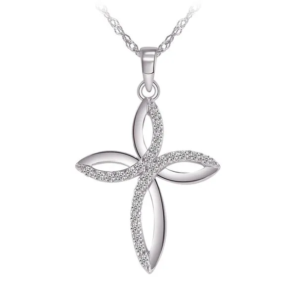 Sterling Silver Crystal Cross Necklace Barthau Jewellers Stouffville, ON