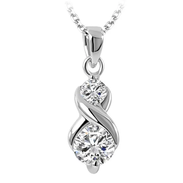 Sterling Silver Double Crystal Necklace Barthau Jewellers Stouffville, ON