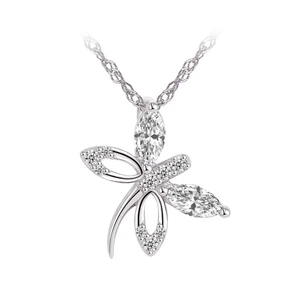 Sterling Silver APRIL Dragonfly Necklace Barthau Jewellers Stouffville, ON