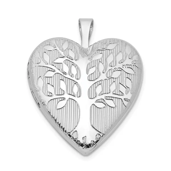 Sterling Silver Tree Of Life 25MM Heart Locket Barthau Jewellers Stouffville, ON