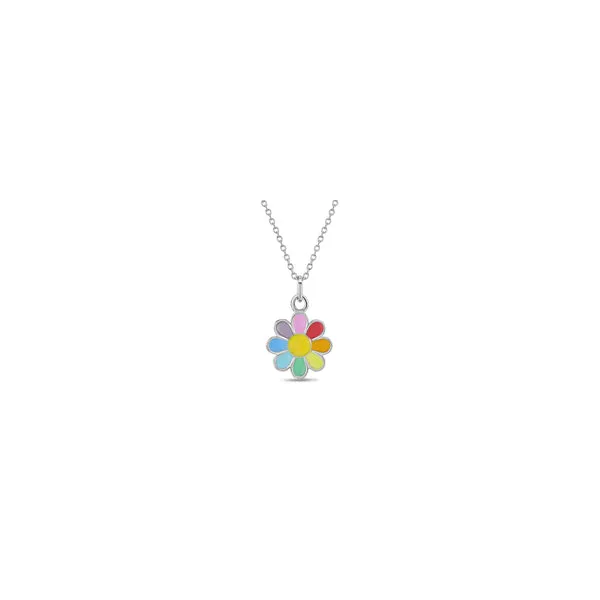 Sterling Silver Flower Kids Necklace Ages 3-10 Barthau Jewellers Stouffville, ON