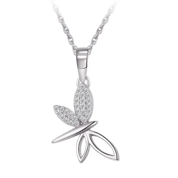 Sterling Silver Cubic Zirconia Dragonfly Necklace Barthau Jewellers Stouffville, ON
