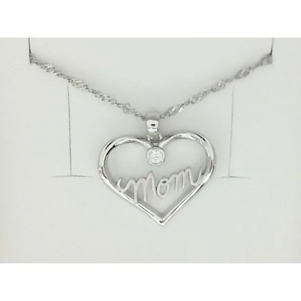 Sterling Silver 6MM Cubic Zirconia Swirl Necklace Barthau Jewellers Stouffville, ON