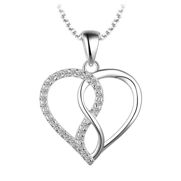 Sterling Silver Cubic Zirconia Infinity Heart Necklace Barthau Jewellers Stouffville, ON