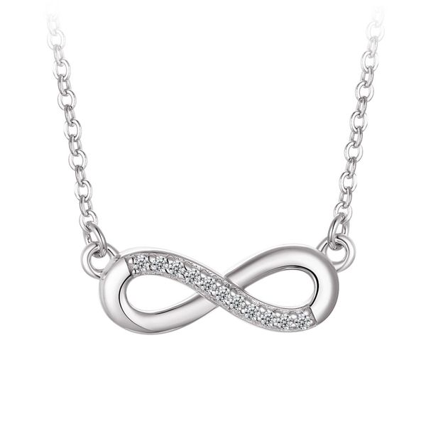 Sterling Silver Cubic Zirconia Infinity Necklace Barthau Jewellers Stouffville, ON