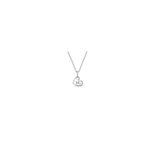 Sterling Silver Hanging Heart Kids Necklace Ages 3-10 Barthau Jewellers Stouffville, ON