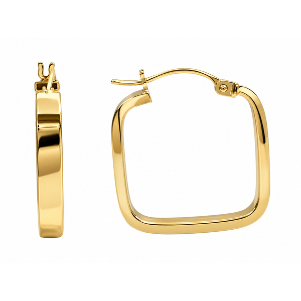 10K Yellow Gold 3.5mm Rectangular Tube Estate Earrings Barthau Jewellers Stouffville, ON