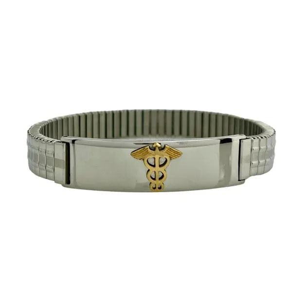 Stainless Steel And 10K Yellow Gold Medical Bracelet Barthau Jewellers Stouffville, ON