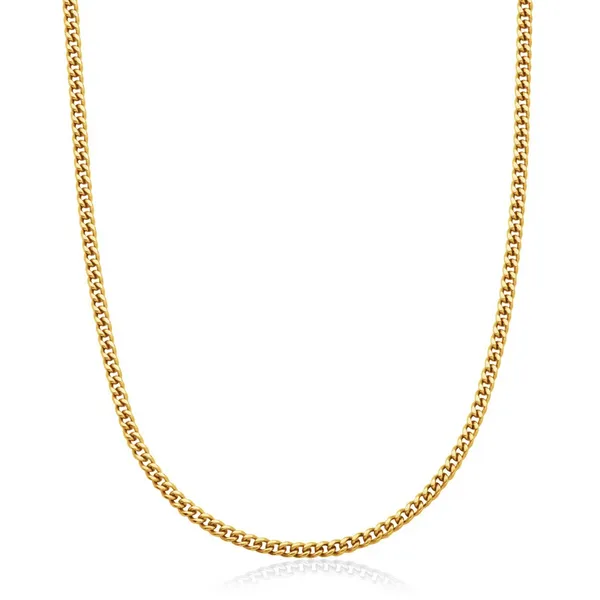 Stainless Steel IP Gold 3.5MM Cuban Chain 20