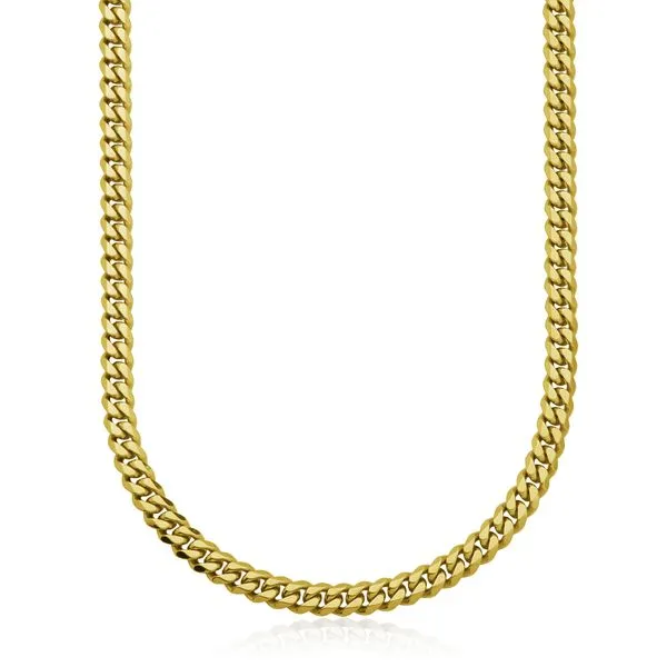 Stainless Steel  IP Gold 10MM Curb Chain 24