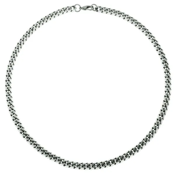 Stainless Steel 8MM Satin Curb Chain 22