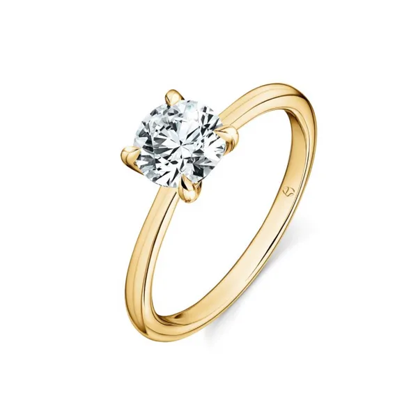 18KY Vela Diamond Solitaire Ring by Hearts on Fire Jim Bartlett Fine Jewelry Longview, TX