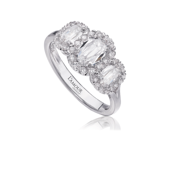 18KW 3-Stone Diamond Engagement Ring by Christopher Designs Jim Bartlett Fine Jewelry Longview, TX