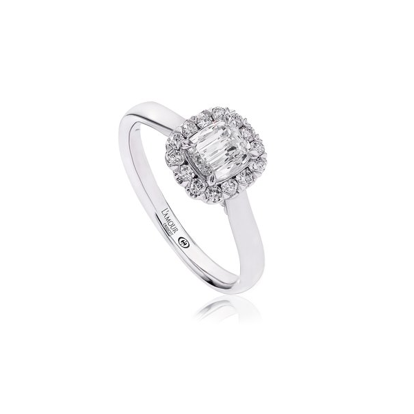14KW Cushion Diamond Engagement Ring by Christopher Designs Jim Bartlett Fine Jewelry Longview, TX