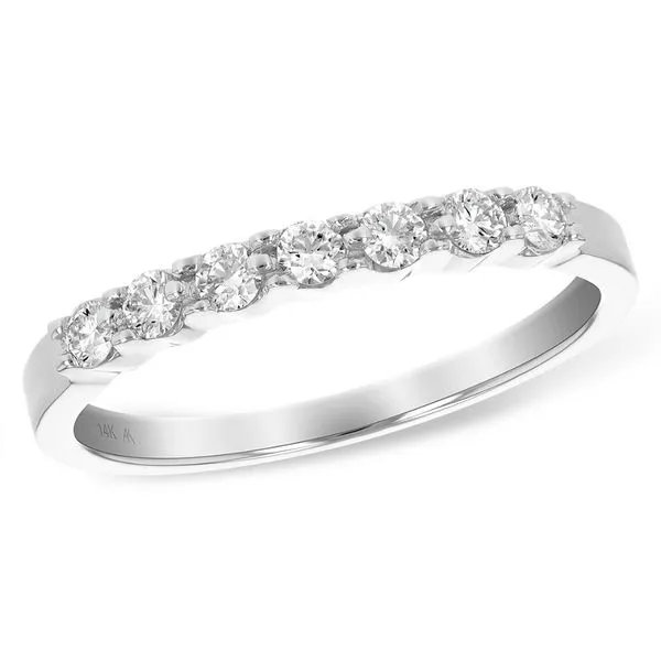 14KW 7-Stone Diamond Wedding Band by Allison Kaufman Jim Bartlett Fine Jewelry Longview, TX