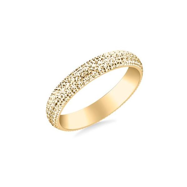 14KY 4MM Engraved Wedding Band by Goldman Jim Bartlett Fine Jewelry Longview, TX