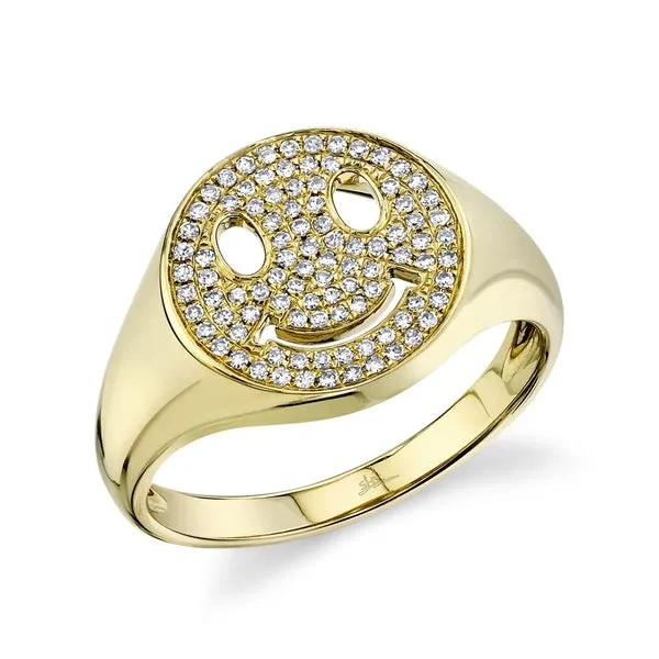14KY Diamond Smiley Face Ring by Shy Creation Jim Bartlett Fine Jewelry Longview, TX