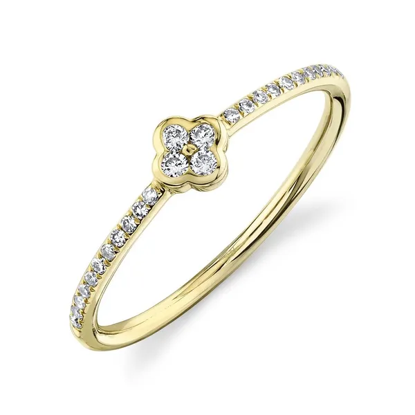 14KY Diamond Clover Ring by Shy Creation Jim Bartlett Fine Jewelry Longview, TX