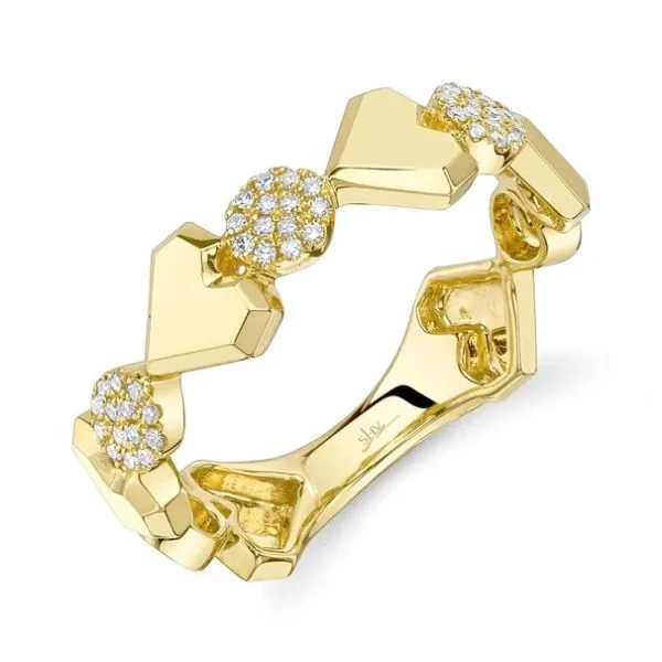 14KY Pave Heart Diamond Ring by Shy Creation Jim Bartlett Fine Jewelry Longview, TX