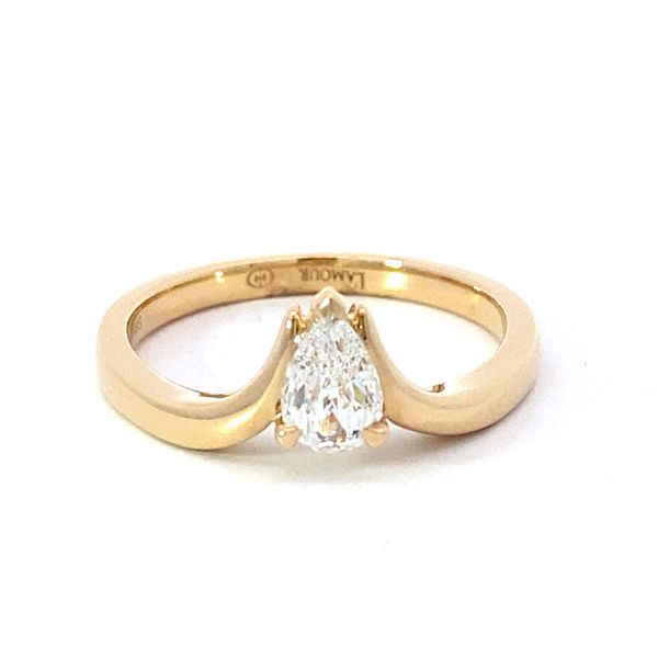 14KY Pear Diamond Ring by Christopher Designs Jim Bartlett Fine Jewelry Longview, TX