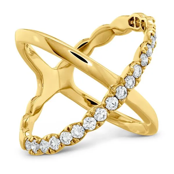 18KY Lorelei Criss Cross Diamond Ring by Hearts on Fire Jim Bartlett Fine Jewelry Longview, TX