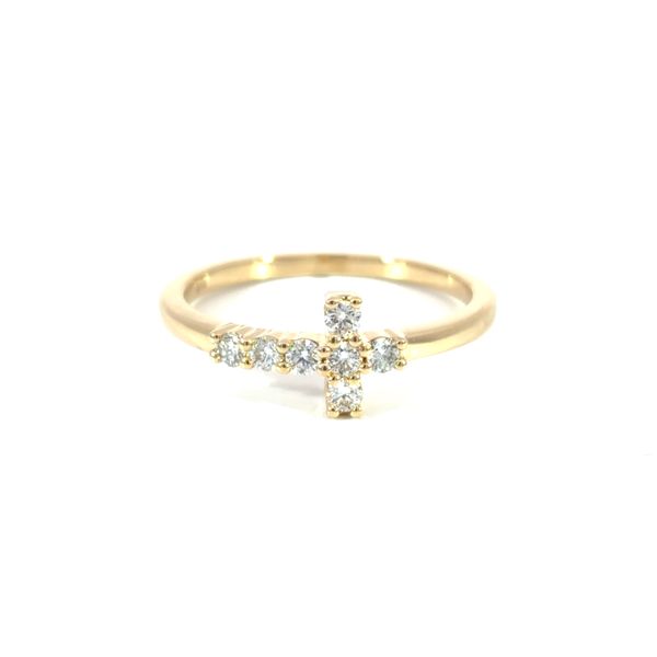 14KY Diamond Cross Ring by Shy Creation Jim Bartlett Fine Jewelry Longview, TX