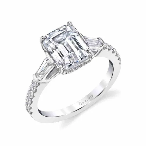 14KW 3-Stone Diamond Semi-Mount by Sylvie Jim Bartlett Fine Jewelry Longview, TX