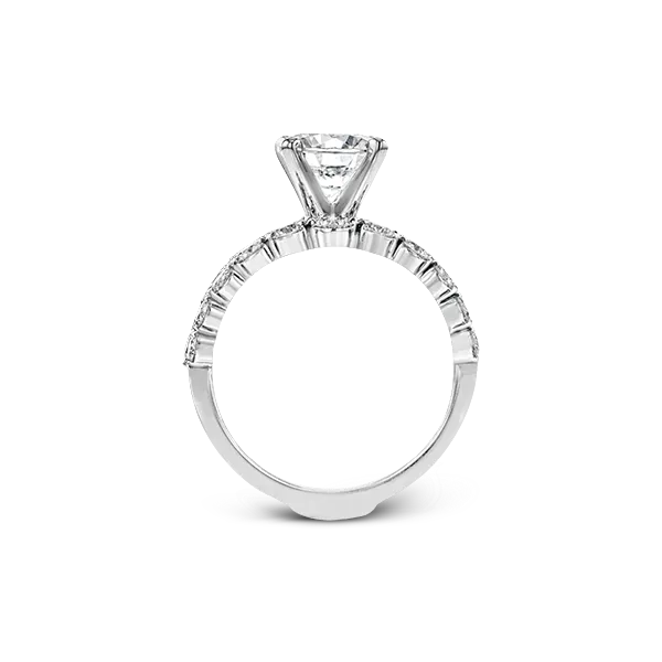 18KW Oval Stone, Diamond Semi-Mount by Simon G. Jim Bartlett Fine Jewelry Longview, TX