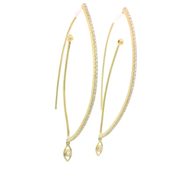 18KY Drop Diamond Earrings by Simon G. Jim Bartlett Fine Jewelry Longview, TX