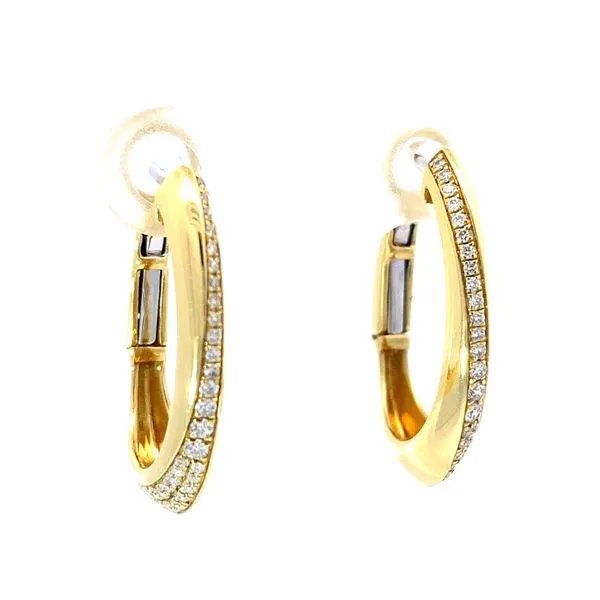 18KY Diamond Hoops by Simon G. Jim Bartlett Fine Jewelry Longview, TX