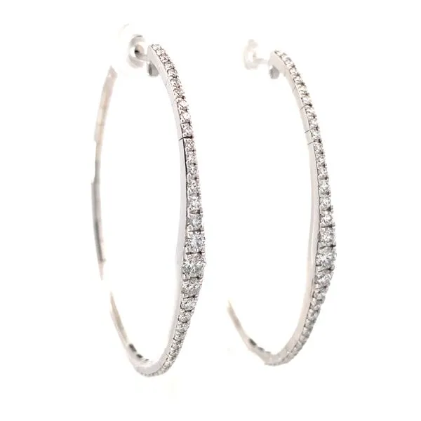 18KW Hoop Diamond Earrings by Simon G. Jim Bartlett Fine Jewelry Longview, TX