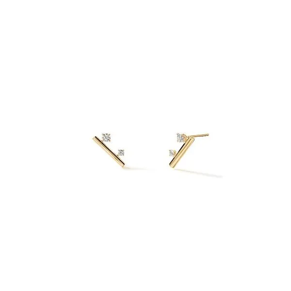 18KY Barre Floating Climber Earrings by Hearts on Fire Jim Bartlett Fine Jewelry Longview, TX