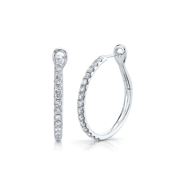 14KW Diamond Hoop Earrings by Shy Creation Jim Bartlett Fine Jewelry Longview, TX