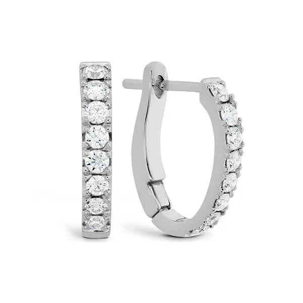 18KW Mini Graduated Diamond Hoop Earrings by Hearts on Fire Jim Bartlett Fine Jewelry Longview, TX