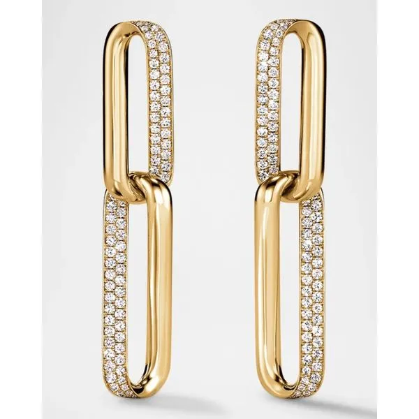 18KY Inside/Out Diamond Link Earrings by Hearts on Fire Jim Bartlett Fine Jewelry Longview, TX