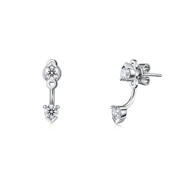 18KW Aerial Floating Diamond Ear Jackets by Hearts on Fire Jim Bartlett Fine Jewelry Longview, TX