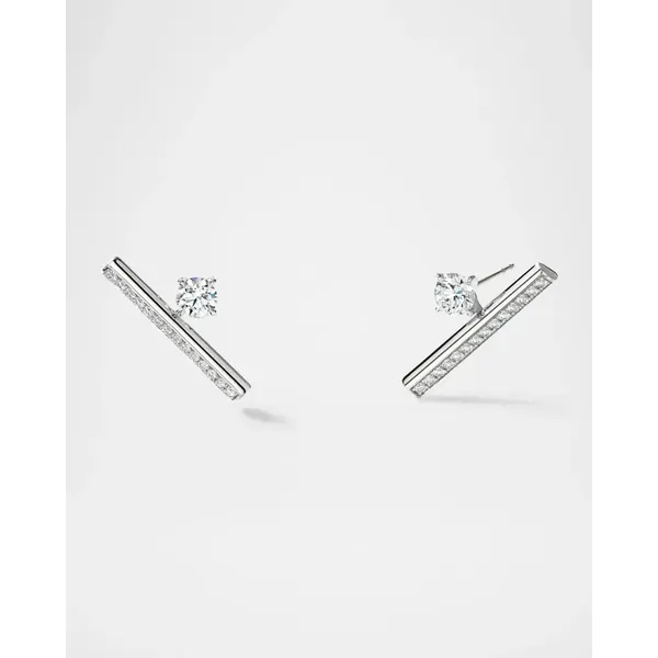 18KW Barre Floating Diamond Earrings by Hearts on Fire Jim Bartlett Fine Jewelry Longview, TX