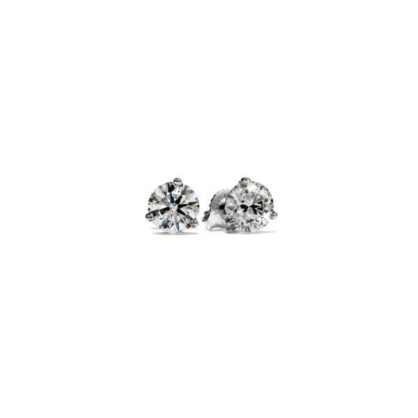 18KW 3-Prong Diamond Studs by Hearts On Fire Jim Bartlett Fine Jewelry Longview, TX